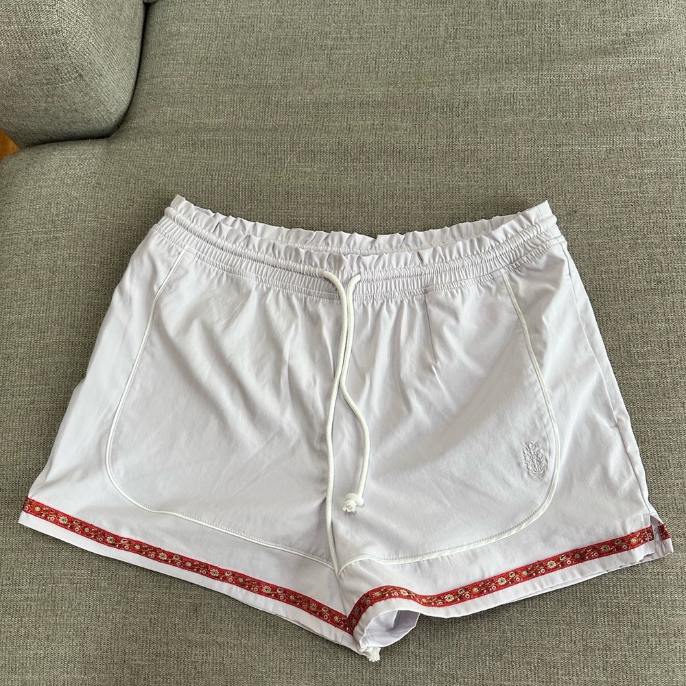 FP Movement by Free People White Shorts with Red Trim